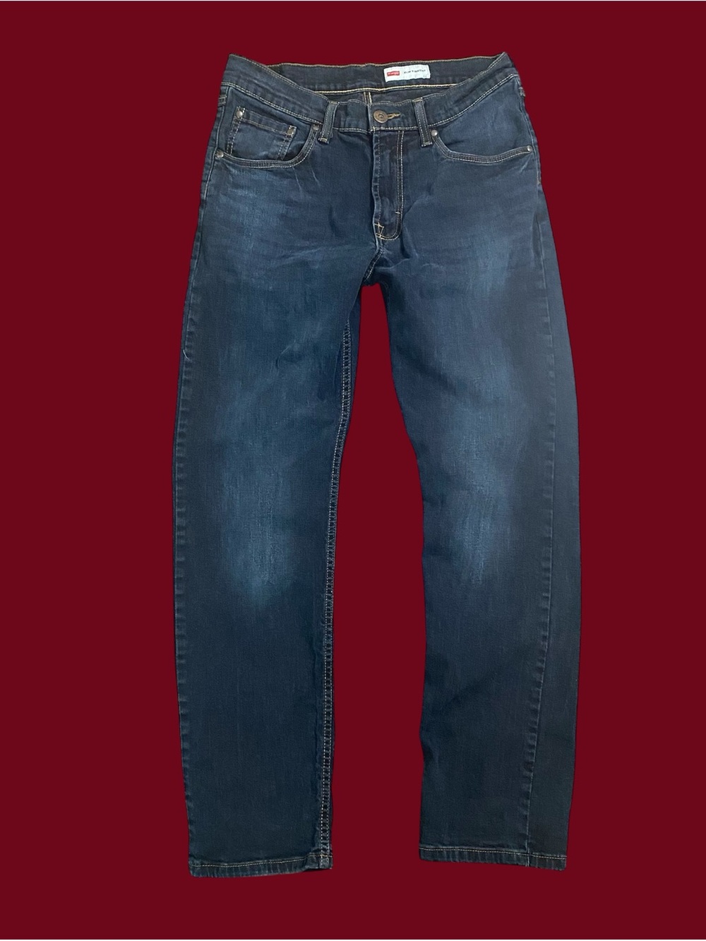 Wrangler Men's Indigo Blue Straight Jeans